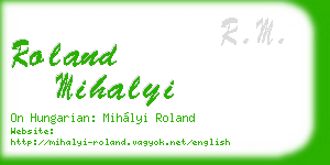 roland mihalyi business card