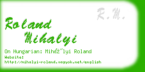 roland mihalyi business card